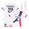Paris Saint-Germain Bradley Barcola #29 Bortaställ Barn 2025-26 Korta ärmar (+ Korta byxor)